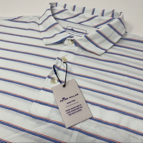 Peter Millar Other - Peter Millar Seaside Wash Striped Golf Polo Shirt